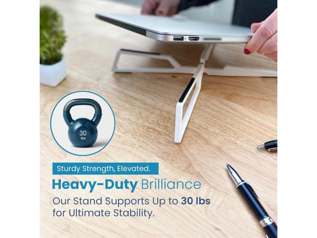 Portable Laptop Riser Stand- Lightweight & Adjustable Computer Holder, Ergonomic, Foldable - Compatible with Apple MacBook Pro & Air, HP, Dell,...