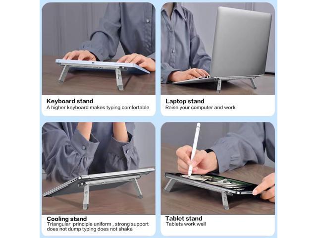 Laptop Computer Stand Keyboard for Desktop Adhesive Laptop Stand Heat Dissipation, Aluminum alloy Keyboard foot Support pad Height, Be Suitable for...
