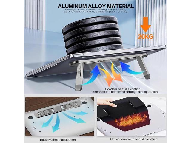 Laptop Computer Stand Keyboard for Desktop Adhesive Laptop Stand Heat Dissipation, Aluminum alloy Keyboard foot Support pad Height, Be Suitable for...