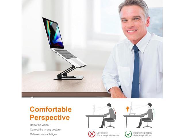 Laptop Stand for Desk,360° Adjustable Computer Stand with Rotating Base,Ergonomic Laptop Riser for Foldable and Portable,MacBook Riser...