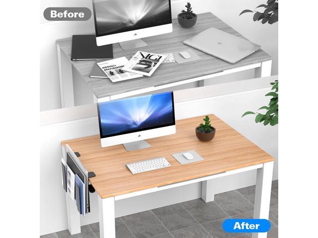 WYYHAA Adjustable Side Laptop Mount, No Drill Desk Storage Organizer, Metal Hanging Notebooks Holder, Punch-Free Clamp for MacBook Pro, Documents...