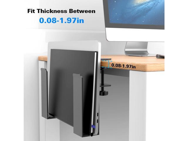 WYYHAA Adjustable Side Laptop Mount, No Drill Desk Storage Organizer, Metal Hanging Notebooks Holder, Punch-Free Clamp for MacBook Pro, Documents...