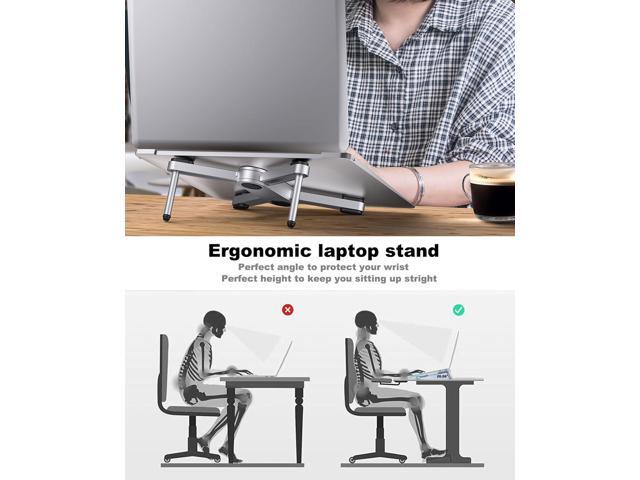 X1 Laptop Stand for Desk - Ergonomic Aluminum Computer Riser for MacBook Pro/Air up to 15.6 inch - Foldable & Portable - Great Gift for Students,...