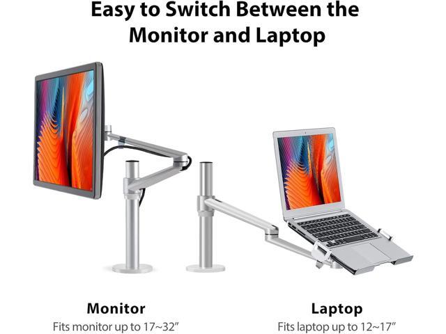 Viozon Laptop/Notebook/Projector Mount Stand,Height Adjustable Single Arm Mount Support 12-17 inch Laptop/Notebook/Tablet, Free Removable VESA...