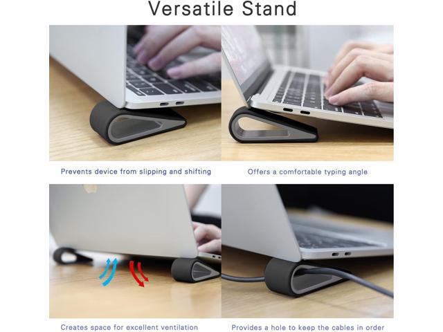 MoKo Universal Laptop/Computer Keyboard Stands,[4 Pack]Anti-Slip Silicone Tilting Wedge Riser Stable Kickstand,Ultra Compact Ventilated Tablet...