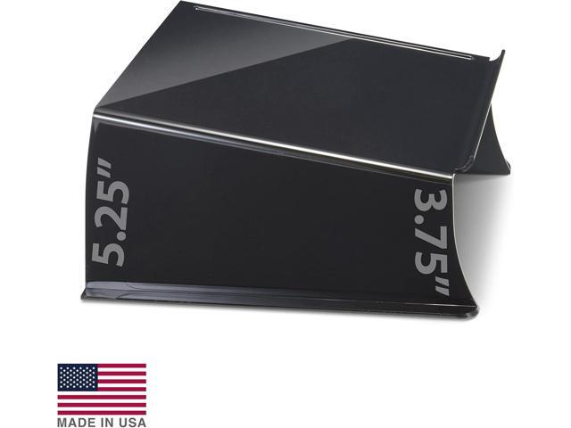 Officemate Telephone Stand, Laptop Stand, Black Plastic Computer Riser, Laptops Elevator for Desk, 12.5 x 10 .125 x 5.25 Inches, Black (21522)