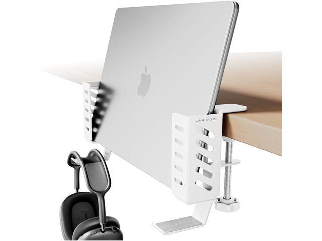 Desk Side Laptop Holder, Desk Side Storage, No Drill Side Desk Organizer, Side Desk Laptop Mount, Tablets Hanging Holder, Clamp on Desk Organizer...