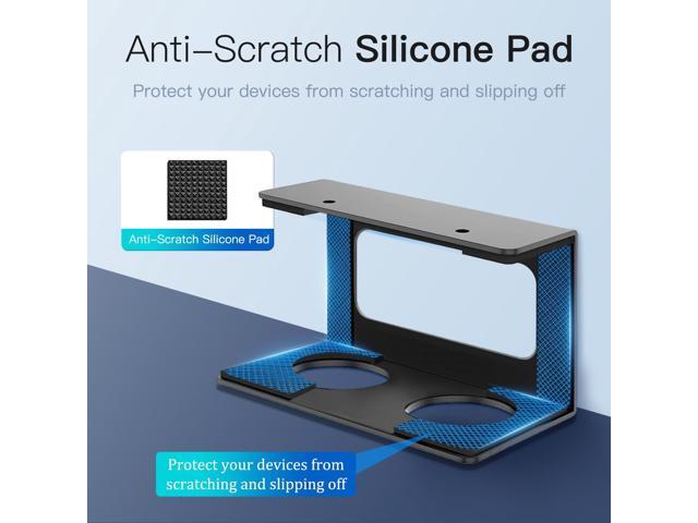 Under Desk Laptop Mount, Laptop Under Desk Mount 3 inches Tall Effective Space with Silicone Pad, Aluminum Under Desk Laptop Holder Rack for Laptop...