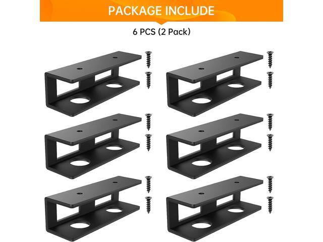 2 Pack Under Desk Laptop Mount with Anti-Scratch Felt Board, Holder Tray, Durable Shelf for Keyboard Storage