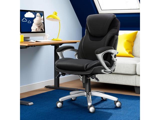 Serta Bryce Executive Office Chair, Ergonomic Computer DeskChairs with Patented AIR Lumbar Support, Comfy Body Pillows, Height Adjustable, Swivel...