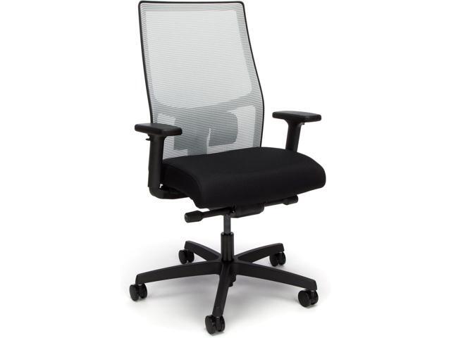 HON Ignition 2.0 Ergonomic Office Chair, Adjustable Tilt, Swivel Wheels, Comfy for Long Hours, Home Office Desk Chairs, Fog