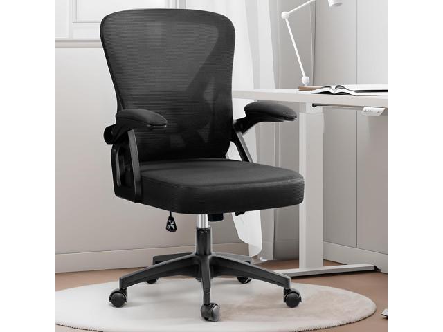 Office Chair, Ergonomic Home Computer Desk Chairs, Comfy Breathable Mesh Chair with Adjustable Lumbar Support Flip-up Armrests, Executive Task...