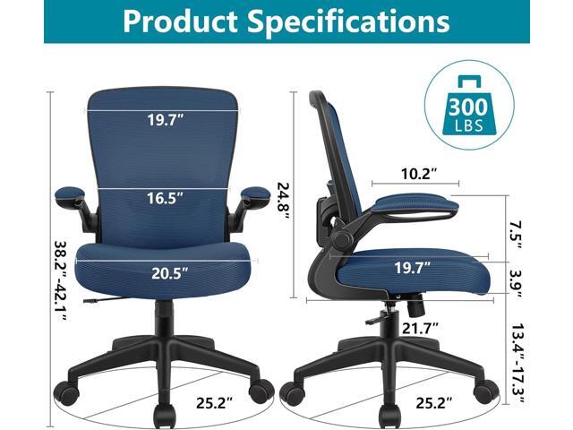 FelixKing Office Chair, Ergonomic Desk Chair Breathable Mesh Chair with Adjustable High Back Lumbar Support Flip-up Armrests, Executive Rolling...