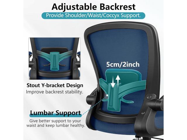 FelixKing Office Chair, Ergonomic Desk Chair Breathable Mesh Chair with Adjustable High Back Lumbar Support Flip-up Armrests, Executive Rolling...