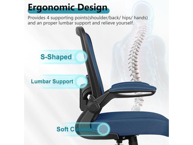 FelixKing Office Chair, Ergonomic Desk Chair Breathable Mesh Chair with Adjustable High Back Lumbar Support Flip-up Armrests, Executive Rolling...
