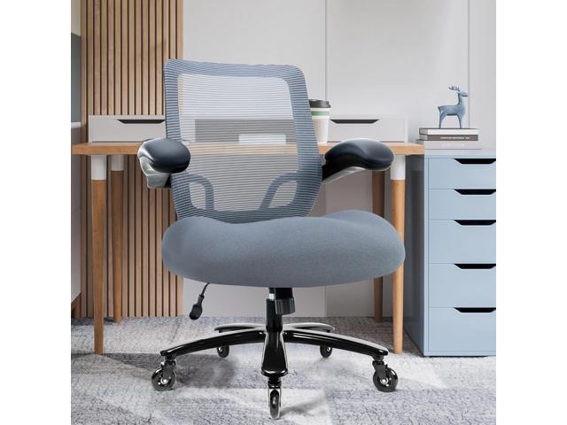 500lbs Big and Tall Office Chair - Heavy Duty Mesh Ergonomic Desk Chair, High Back Computer Chair - Flip-up Armrests, Wide Thick Seat Cushion,...