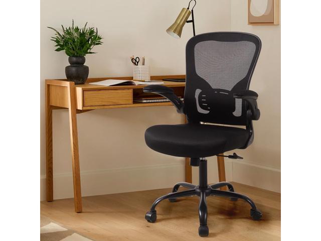 Office Chair, Ergonomic Desk Chair - Thick Cushion Adjustable Height Computer Chair with Lumbar Support and Flip-up Armrests, Home Office Desk...