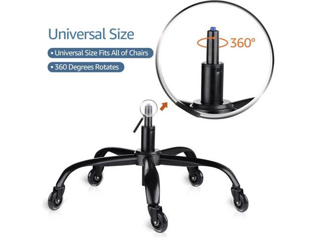 Sytopia Office Chair Base Replacement Bundles, Heavy Duty 352LBs, Reinforced to Repair Swivel Gaming Chair Bottom Part with 5 Universal Premium...