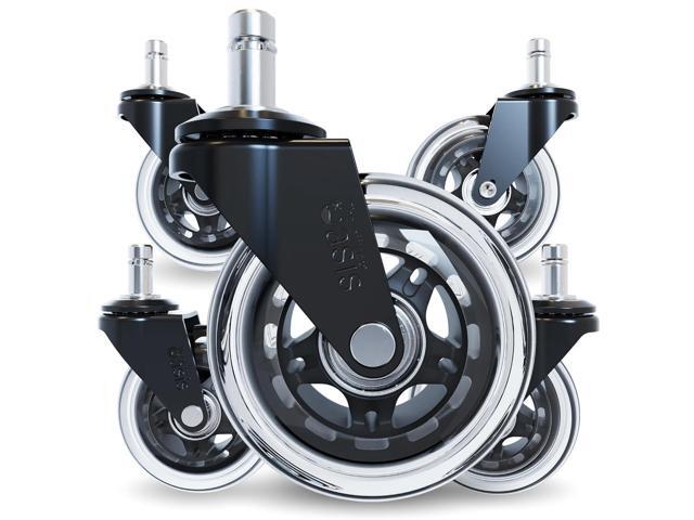 The Office Oasis Original Rollerblade Office Chair Wheels (As Seen On PBS) - Incredibly Smooth & Quiet Casters - Safe for Hardwood Floors & Carpet.