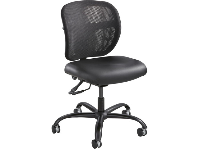 Safco Vue Intensive-Use Big and Tall Office Chair, Ergonomic and Height-Adjustable Swivel Seat with Breathable Mesh Back, Heavy-Duty Powder-Coated...
