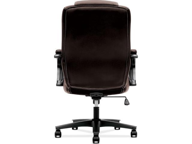 basyx by HON Managerial Chair - High-Back Office Chair with Arms for Computer Desk, Brown (HVL402)