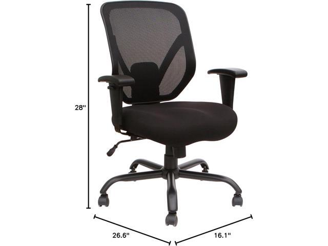 Lorell Soho Big & Tall Black Mesh Back Chair