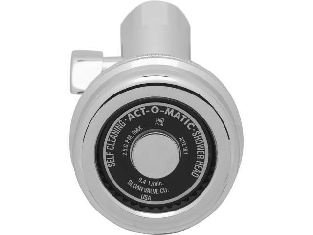 Sloan AC-11 Act-O-Matic Volume Control Showerhead, 2.5 GPM Flow Rate - Standard with Thumb Screw, Fingertip Control, Self-Cleaning Spray Disc,...