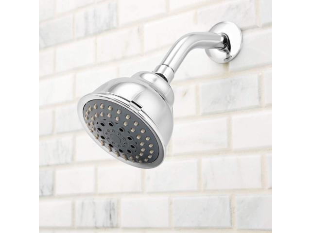 Voolan High Pressure Shower Head with Shower Arm - 5 Function Rain Shower Head - Comfortable Shower Experience Even at Low Water Flow - Chrome