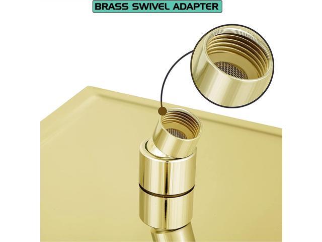 Rain Shower Head 12 inch (30x30cm) High Flow Large Rainfall Shower Head with Self-cleaning Silicone AISI 304 Waterfall Showerhead Ceiling or Wall...