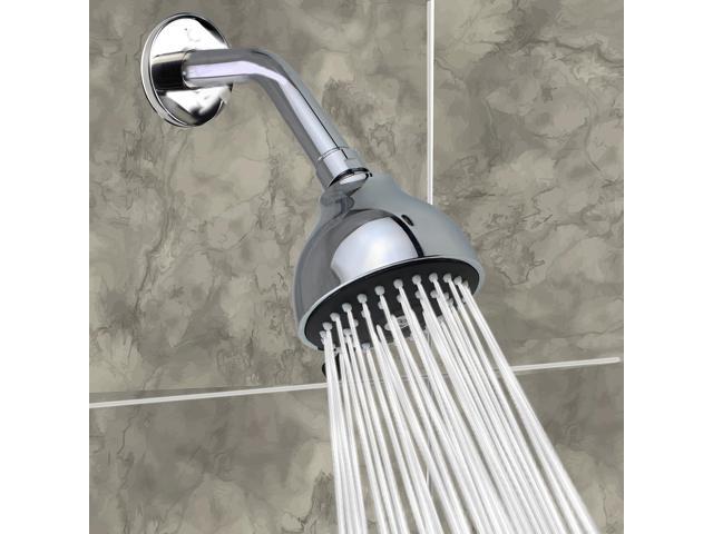 YOO. MEE High Pressure Fixed Shower Head - Strong Powerful Pressure Boosting against Low Flow Showers- 3 Function Wall Mount Rain Shower - Removable...