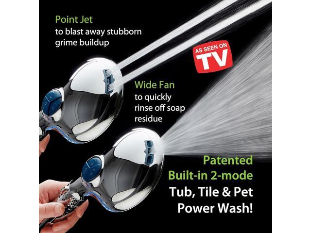 AquaCare 4X High Pressure 10-mode Filter Handheld Shower Head with Dual Power Wash - Clean Tub, Tile & Pets, Remove Chlorine, Metals & Toxins from...