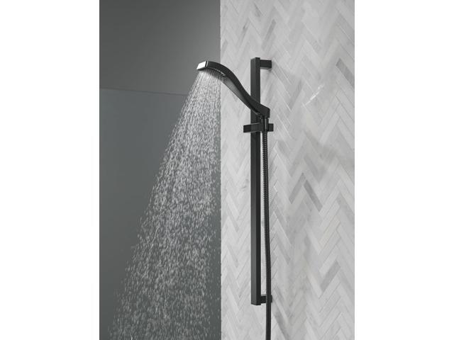 Delta Faucet Dryden Single-Spray Slide Bar Hand Held Shower with Hose, Black Handheld Shower Head, Slide Bar Hand Shower, Handheld Shower,...