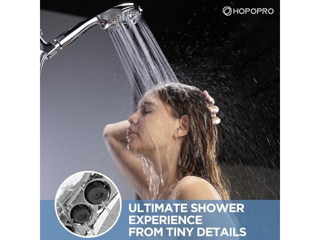 6-Mode High Pressure Handheld Shower Head Set, Consumer Reports Recommended HOPOPRO High Flow Hand Held Showerhead with 59 Inch Hose Bracket Teflon...