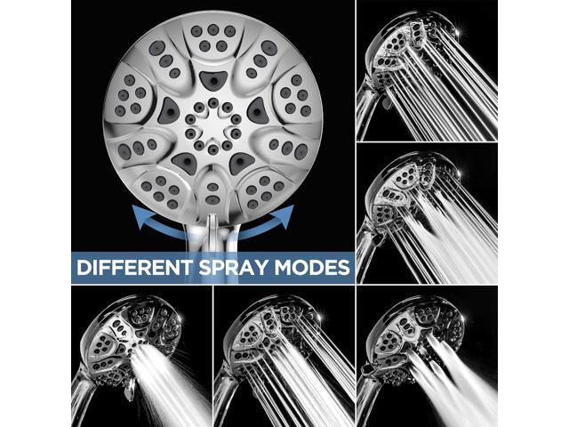 6-Mode High Pressure Handheld Shower Head Set, Consumer Reports Recommended HOPOPRO High Flow Hand Held Showerhead with 59 Inch Hose Bracket Teflon...