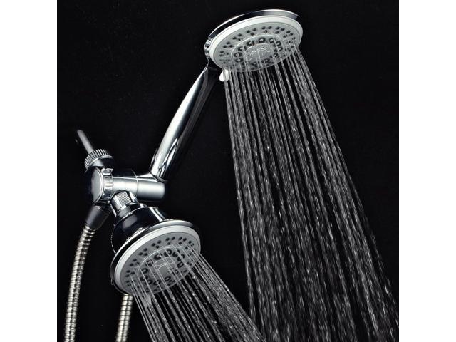 PowerSpa 30-setting 3 Way Luxury G-Style Gray-Face Shower-Head Combo