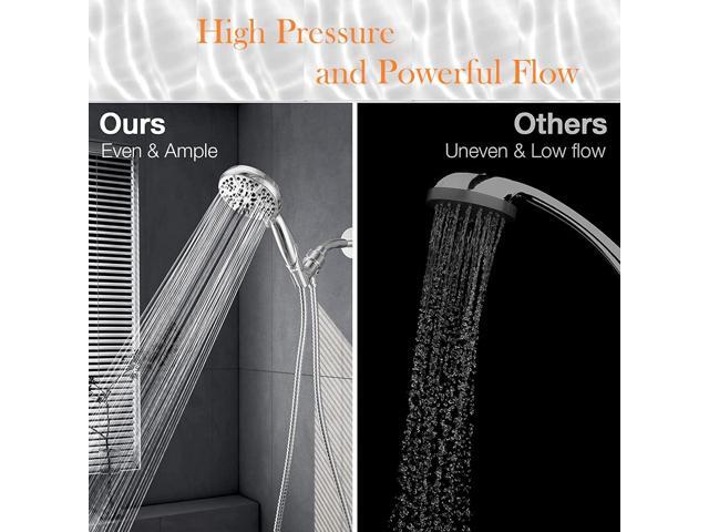 Shower Head with Handheld High Pressure-Full Body Coverage Powerful Rain Showerhead Extra 60' Long Hose and Adjustable Brass Joint Holder- The...