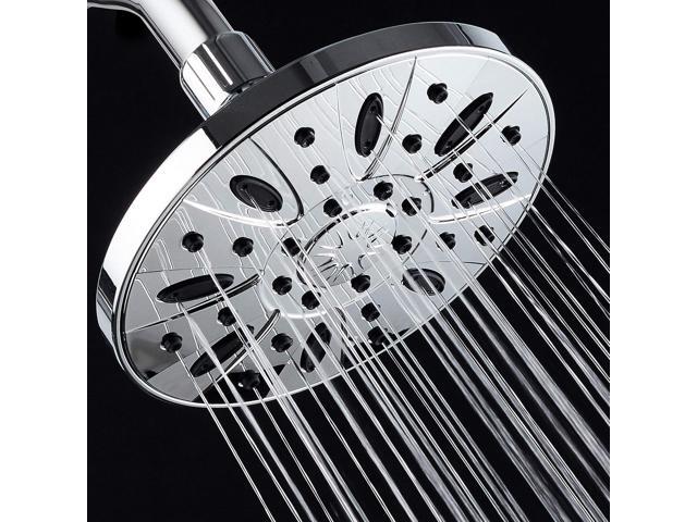 AquaDance Chrome High Pressure 6 inch Luxury Spa Rain Shower Head. Anti-Clog Nozzles, Angle Adjustable, Premium Finish. Trust Premier American...