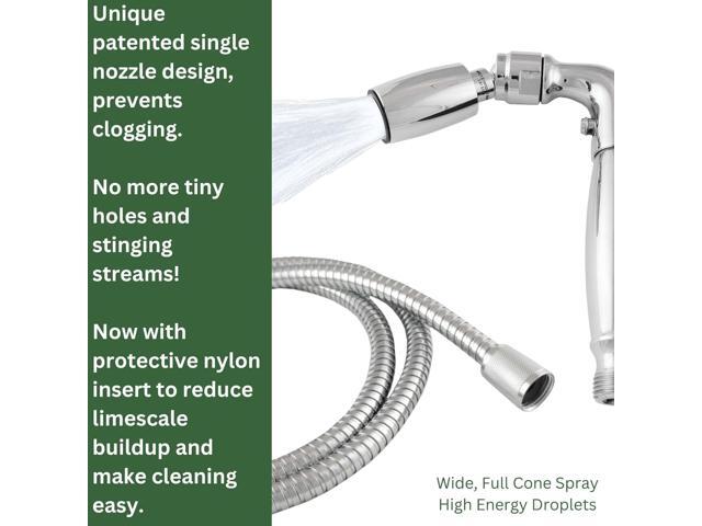 High Sierra Showerheads - Solid Metal Handheld Shower Head with Trickle Valve and 72-Inch Metal Hose with Silicone Inner Tube. Ultra Low Flow 1.25...