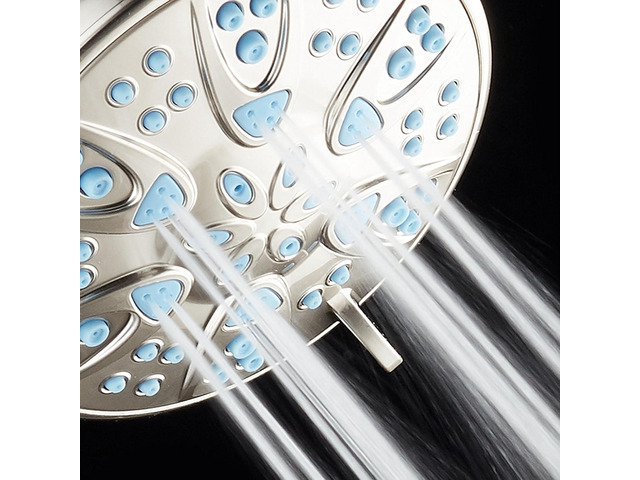 AquaDance Antimicrobial Anti-Clog High-Pressure 6-Setting Head with Microban Nozzle Protection from Growth of Mold, Mildew & Bacteria for Stronger...