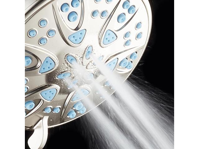 AquaDance Antimicrobial Anti-Clog High-Pressure 6-Setting Head with Microban Nozzle Protection from Growth of Mold, Mildew & Bacteria for Stronger...
