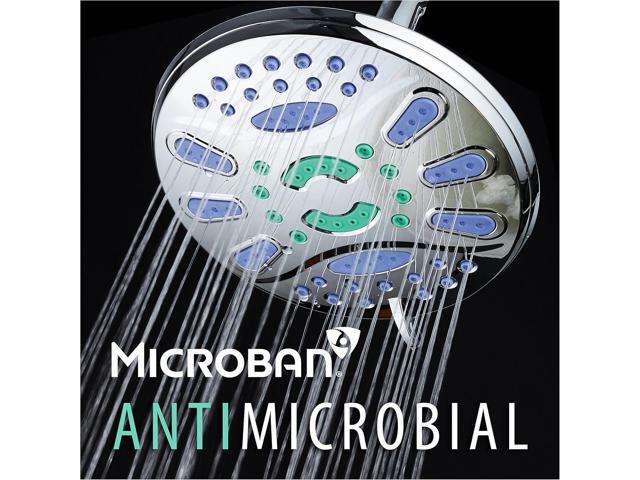 AquaStar Elite High-Pressure 7' Giant 6-setting Luxury Spa Rain Shower Head with Microban Antimicrobial Anti-Clog Jets for More Power & Less...
