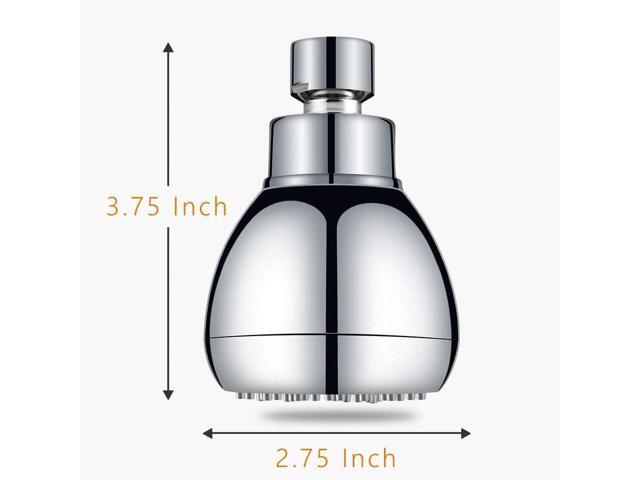 Shower Head High Pressure 3 Inch Showerhead 2.5 GPM Shower Heads, Adjustable Brass Ball Joint Shower Head, Powerful High Flow Shower Head for Bath...