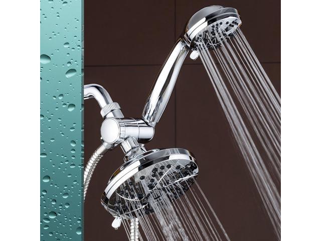 AquaDance 6-inch High Pressure 3-way Rainfall Shower Combo - Premium 6-Setting Rain Showerhead and 6-setting Hand Held Shower Chrome Finish
