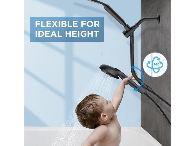 Dual Filtered Rain Shower Head Combo, High Pressure Handheld Shower Head with Adjustable Bar - Rainfall Shower Head And Showerhead with Filter for...