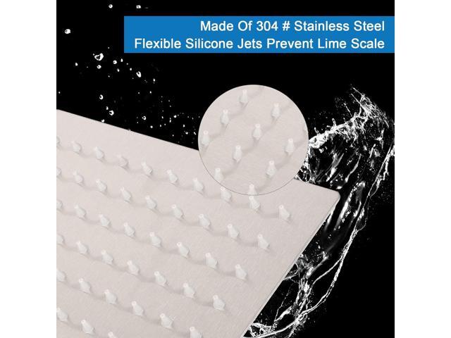 HarJue Shower Head with Extension Arm, High Pressure Square with ShowerArm, Stainless Steel Rainfall-Waterfall Full Body Coverage (10'' Shower with...