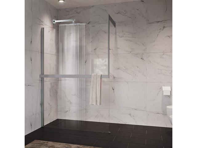 HarJue Shower Head with Extension Arm, High Pressure Square with ShowerArm, Stainless Steel Rainfall -Waterfall Full Body Coverage (12'' Shower...