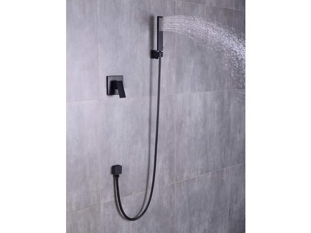 Brass Wall Supply Elbow, Nicmondo G1/2 Square Shower Hose Connector, Drop Ell Wall-mounted Union Water Outlet for Handheld Shower Handshower, Matte...