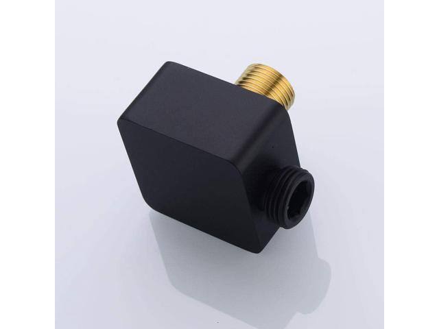 Brass Wall Supply Elbow, Nicmondo G1/2 Square Shower Hose Connector, Drop Ell Wall-mounted Union Water Outlet for Handheld Shower Handshower, Matte...