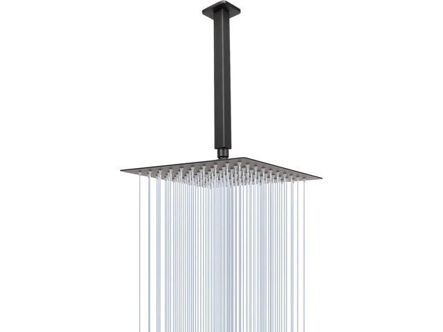 NearMoon Rain Shower Head With Shower Arm, Ceiling Mount Square Shower, Stainless Steel Ceiling Rainfall Showerhead- Waterfall Full Body Coverage...