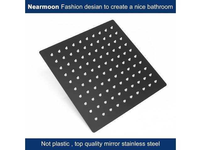NearMoon Rain Shower Head With Shower Arm, Ceiling Mount Square Shower, Stainless Steel Ceiling Rainfall Showerhead- Waterfall Full Body Coverage...